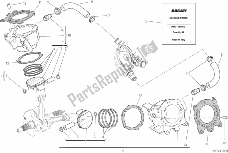 Wszystkie części do Cylindry - T? Oki Ducati Diavel Carbon FL 1200 2015